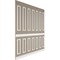 Ekena Millwork 94 1/2"L (Adjustable 108"H to 132"H) Ashford Square Panel Stacked Wall Wainscot Paneling Kit WPKUST022P108 - alternate 3